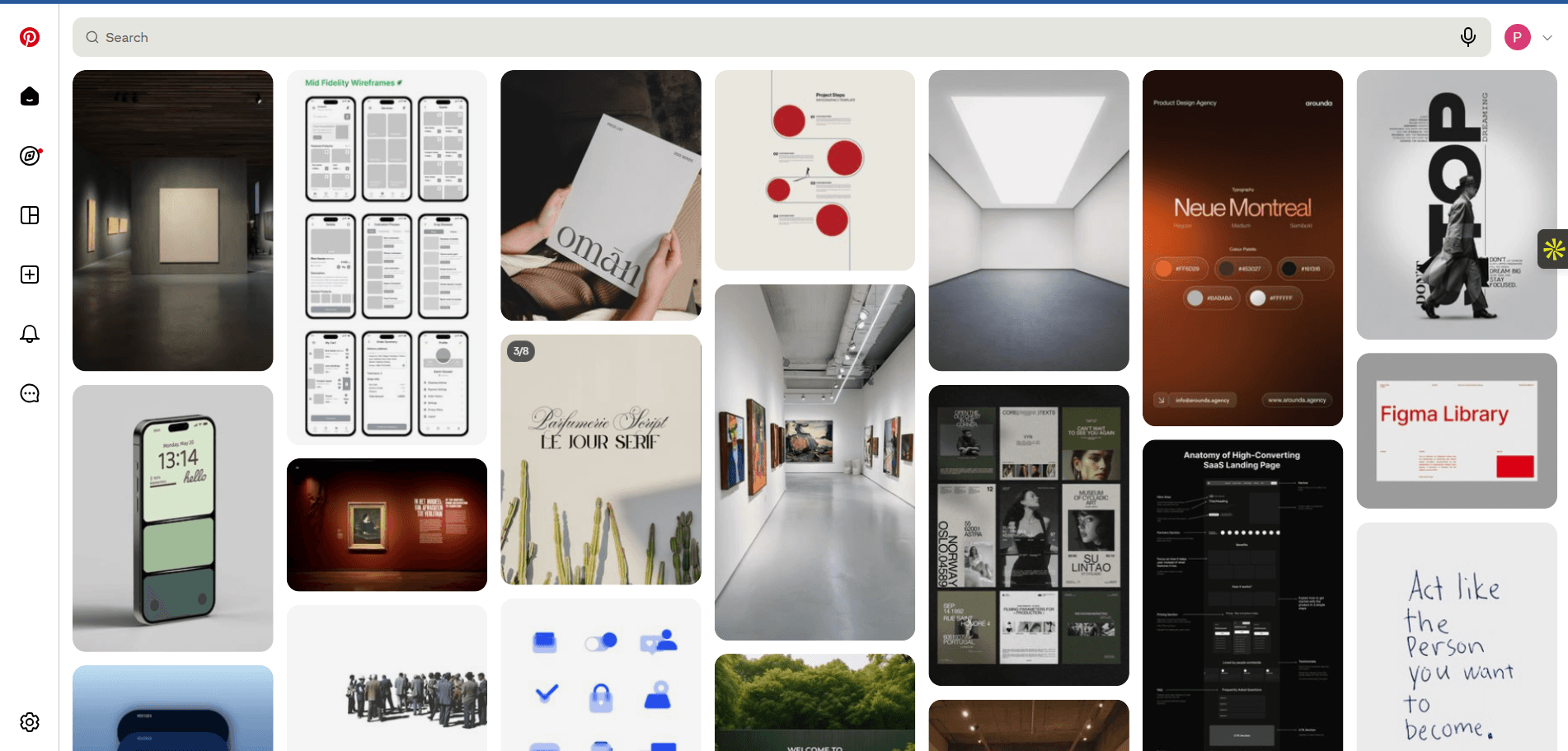 Zincad visual board and reference grid