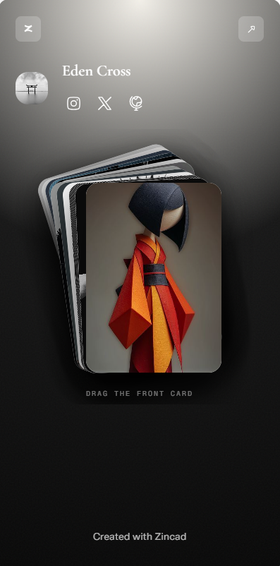 Eden Cross — Card Stack layout